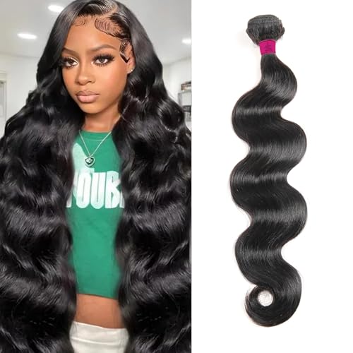 12A Brazilian Human Hair Bundles Body Wave Single Bundle Virgin Hair Bundles Body Wave Human Hair Sew in Weave Natural Black Color Hair 22 inch