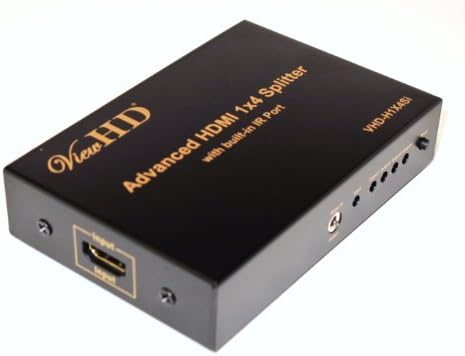 ViewHD HDMI 1x4 Splitter with IR Extender Function | Support 1080P & 3D | VHD-H1X4Si