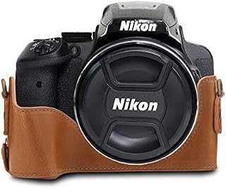 MegaGear Nikon Coolpix P900S Pu Leather Camera Case, Light Brown (MG956)