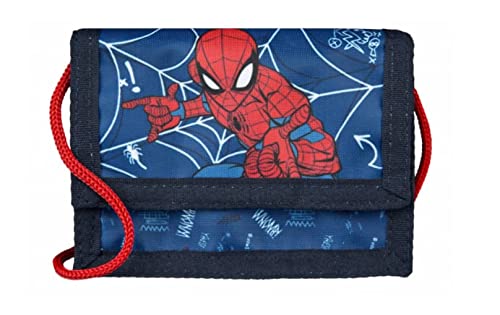 Theonoi Geschenkidee Kinder Geldbörse Geldbeutel Portemonnaie Brieftasche Brustbeutel (Spiderman) Cover
