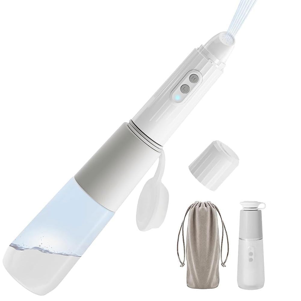 Przenośny Bidet - Elektryczny akumulatorowy mini ręczny bidet podróżny z torbą podróżną i kablem USB do czyszczenia higieny osobistej | Kobiety i mężczyźni | Niezbędne produkty dla niemowląt gray