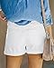 SANMM Womens Jean Shorts Casual Plus Size Folded Hem Shorts Stretchy Denim High Waisted Shorts for Summer(White,2XL)