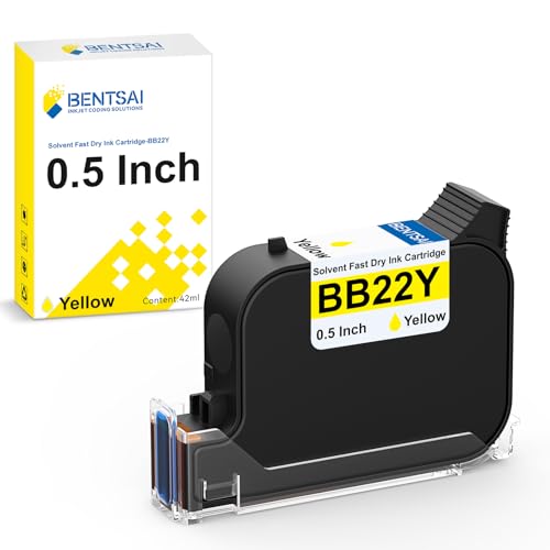 Cartouche BENTSAI BB22Y jaune anti-bavure pour imprimante portable 1,3 cm