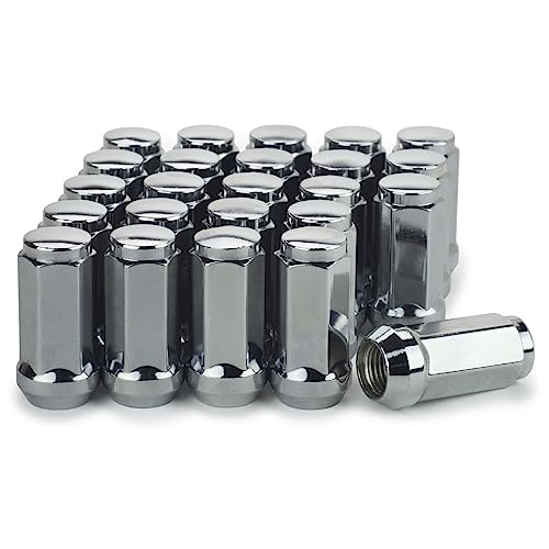 BURANIFUSION 24 Lug Nuts Bulge Acorn 7/16 Chrome .9