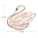 Merdia Noble Swan Brooch Pin for Women with Beautiful Created Cat's Eye