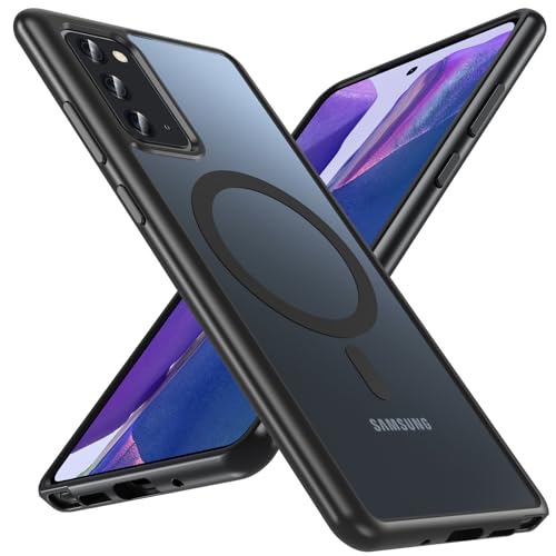 OWKEY Case for Samsung Galaxy Note 20,Magnetic Galaxy Note 20 Phone Case [Compatible with MagSafe] Anti-Fingerprint Translucent Matte Shockproof Protective Case for Samsung Note 20 (Black)