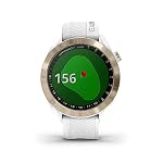 Garmin Approach S40, Smartwatch de golfe GPS elegante, leve com tela sensível ao toque, Ouro claro com faixa branca, 010-02140-02 18 41fIppmyReL. SS150