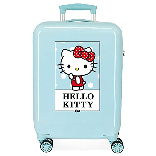 Hello Kitty Bow of Hello Kitty Maleta de cabina Verde 38x55x20 cms Rígida ABS Cierre de combinación lateral 34L 2,66 kgs 4 0