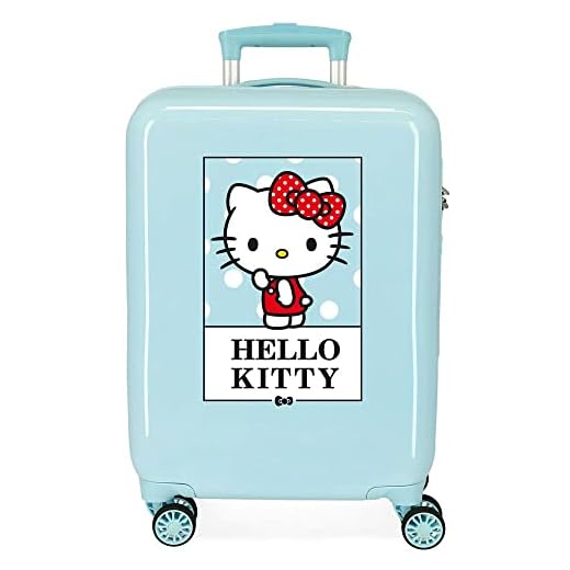 Hello Kitty Bow of Hello Kitty Maleta de cabina Verde 38x55x20 cms Rígida ABS Cierre de combinación lateral 34L 2,66 kgs 4 0