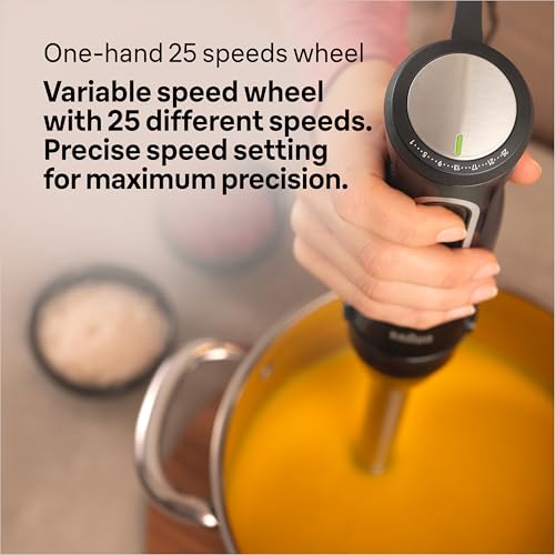 Image of Braun MultiQuick 5, Powerful 1000W Hand Blender, Patented PowerBell Technology, Made in Europe, Guranteed Splash-Proof, Speed + Turbo, All-in-1: Blender, Grinder, Chopper & Whisker (MQ55236 Black)