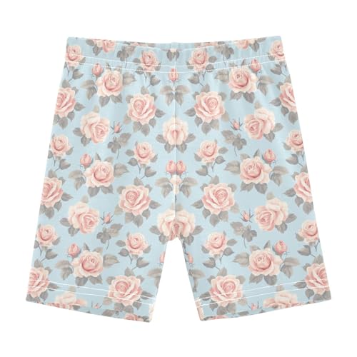 Sletend Pink Rose Girls’ Comfy Lined Shorts Lightweight & Skin-Friendly Cotton for All-Day Comfort Ideal for Travel Beach or Home Lounging Toddler Sizes