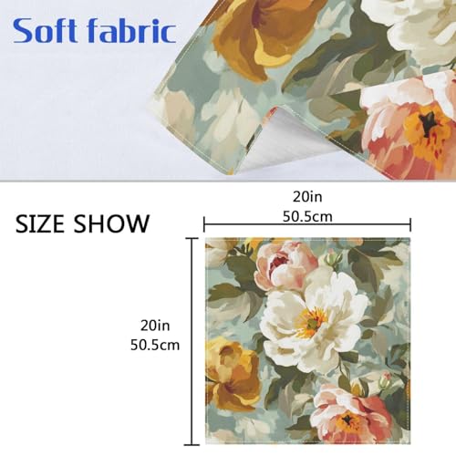 Servilletas de Tela Vintage Floral Satinadas 20x20in Pack 6 miniatura 6