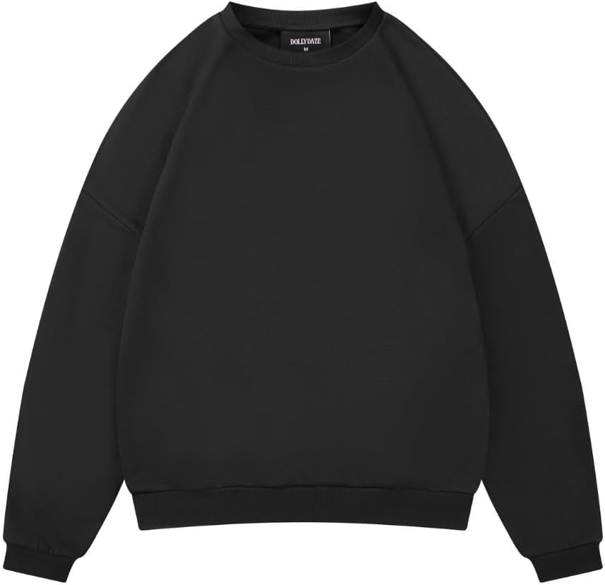 Womens Oversized Crewneck Sweatshirt Fleece Long Sleeve Hoodies Pullover