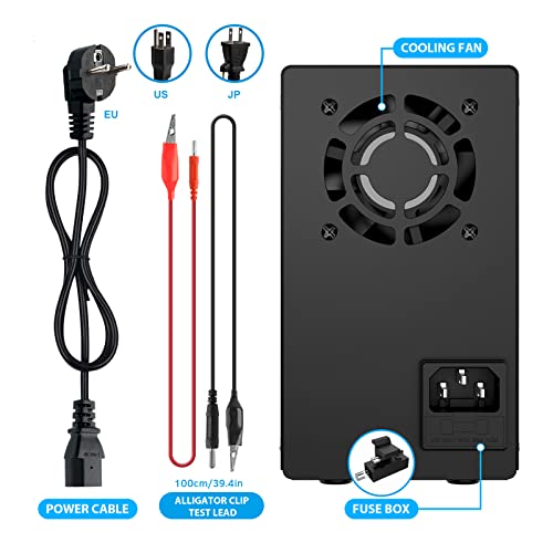 Ikococater Dc Power Supply Variable 120V 3A With Output Switch, Adjustable Regulated Switching Bench Power Supply With 4-Digits Led Power Display, 5V/2A Usb Interface, Accurate Encoder Adjustment Knob #TOP5
