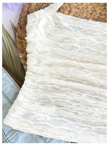 SOLY HUX Girl's Summer Sleeveless Halter Tank Top Tie Backless Textured Fitted Crop Vest Shirts3