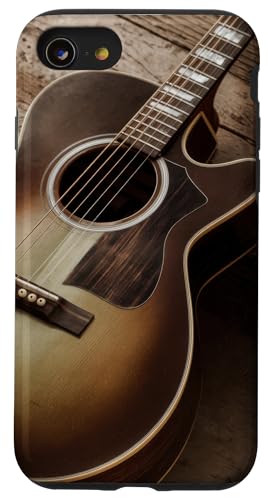 Vintage Acoustic Guitar Retro Guitarist Season Case for iPhone SE (2020) / 7 / 8