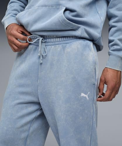 PUMA Herren Elevated Relaxed Wash Sweatpants FL Strickhose, Cool Blue, XXL EU – Ansicht 2