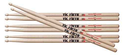 Vic Firth SM3025A4 P5A.3-5A.1 American Classic Wood Tip Drumsticks  thumb #1