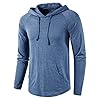 SIR7 Men’s Gym Workout Active Long Sleeve Pullover Lightweight Hoodie Casual Hooded Sweatshirts