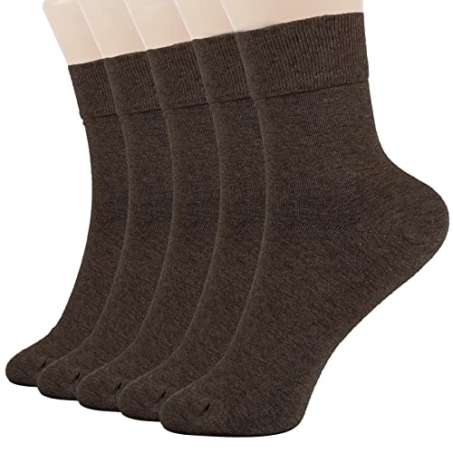 Image of FGZ Women Thin Cotton Socks Soft Cozy Socks Cute Ankle Crew Socks 5 Pairs