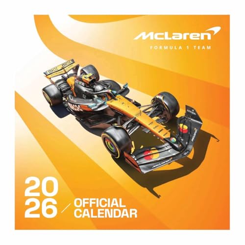 MCLAREN 2026 30x30 Square Calendar View Planner with Dynamic Racing Imagery Official Licensed F1 Gift for Fans of Formula One