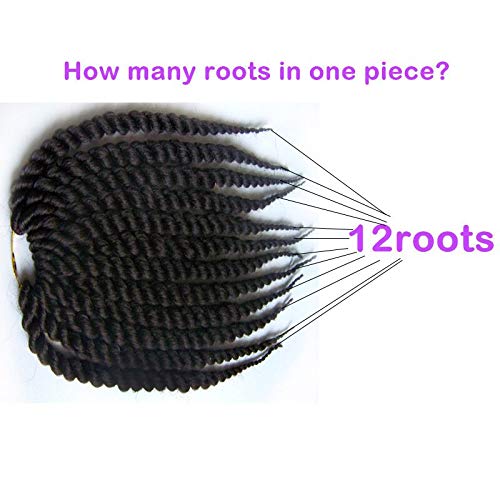 Miniatura 6 de 6 paquetes de extensiones de cabello trenzado de ganchillo senegalés (12 pulgadas, 2)