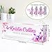 Custom Name Plate for Desk, Personalized Desk Name Plate on Clear Acrylic Glass, Appreciation Gifts for Teacher Employee Boss Coworkers Nurse, Office Desk Accessories for Women Men (Bubblegum)
