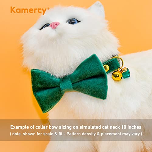 Kamercy Cat Collars Bow, Green Velvet Cat Collar, Cat Collars Bow With Charms And Bell, Safety Breakaway Cat Collar #TOP6