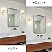 XiNBEi Lighting Wall Light 1 Light Vintage Wall Sconce with White Globe Glass in Satin Brass, Bathroom Vanity Lighting Suitable for Living Room & Hallway XB-W1211-SB