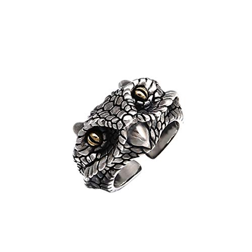 Bague homme argent punk taille réglable le cadeau idéal avec anneau ouvert