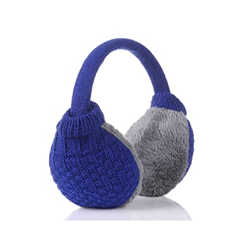 Winter Outdoor Ohrenwärmer Protektoren Frauen Mädchen Warme Gestrickte Ohrenschützer Unisex Abnehmbare Waschbar Flauschige Ohrenschützer(Color:Sapphire Blue) Cover
