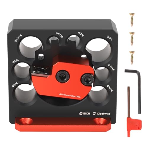 Dowel Jig Dowel Maker Jig Imperial, 8 Holes Adjustable Dowel Maker Jig Kit with Carbide Blade, Electric Drill Milling Dowel Round Rod Auxiliary Tool