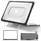 Batianda Extreme Heavy Duty Case for New MacBook Neo 13 inch 2026 Release Model A3404 - Anti-Slip Durable Metal Stand (Holds 25lbs) Honeycomb Exoskeleton Max Cooling & Stability - Black