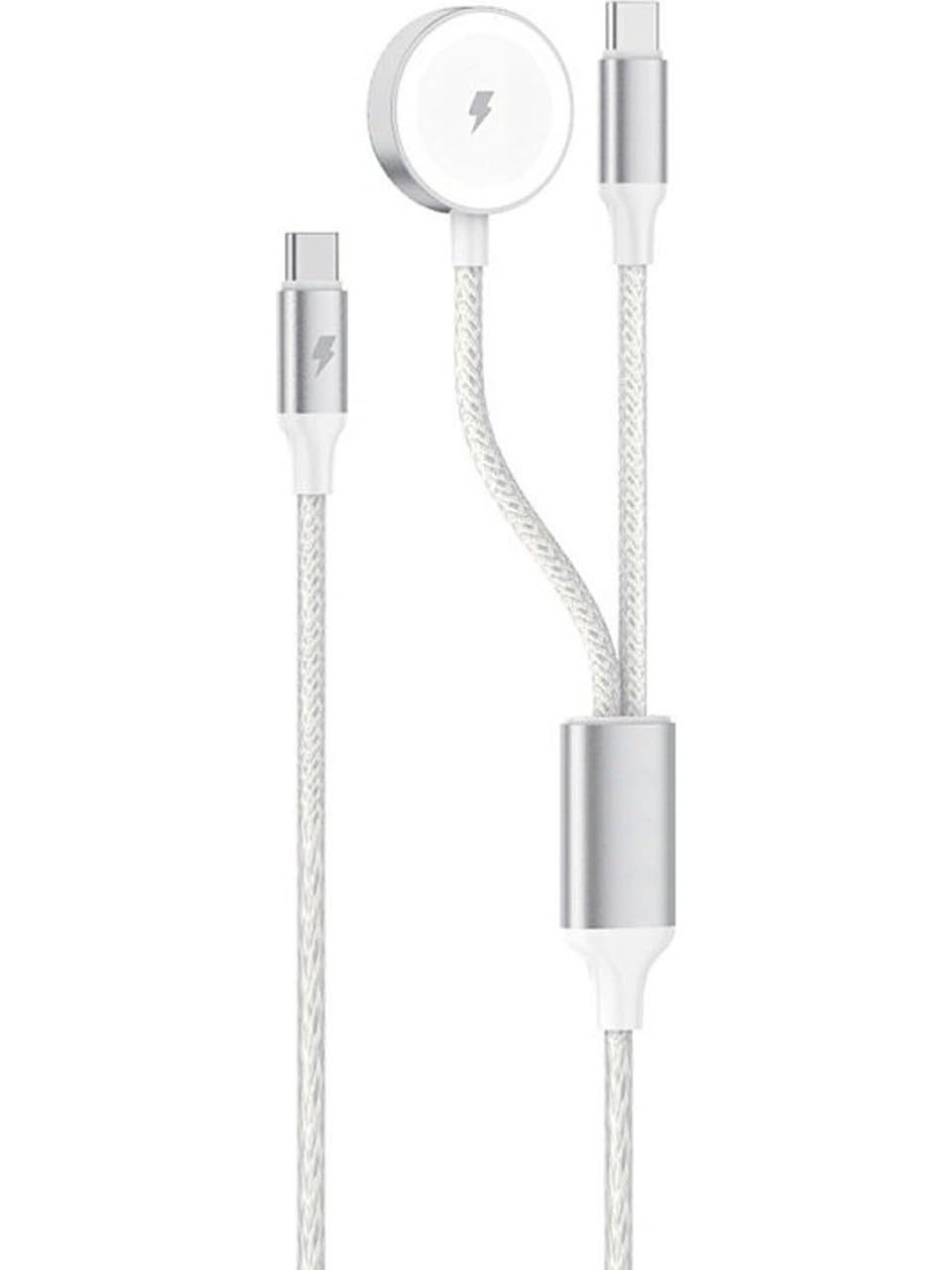 PD 100W Destekli Naylon  rg l  Kablo,  oklu  arj Kablosu USB C to C/Y ld r m/Manyetik Saat, iPhone, iPad, MacBook, Galaxy ile Uyumlu