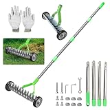 Scarificateur avec manche : le scarificateur manuel dispose d'une poignée en caoutchouc, ce qui vous permet de dire adieu aux mains fatiguées. Le peigne à gazon est conçu pour des heures de jardinage et assure un maintien confortable et sûr, de sorte que l'entretien fastidieux de la pelouse devient une expérience de jardin agréable.