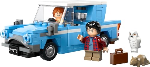 Harry Potter Ford Anglia Volante, Modellino di Macchina Giocattolo da Costruire, Giochi per Bambini e Bambine da 7 Anni, Auto con Minifigure di Ron Weasley, Edvige e Bacchette Magiche 76424 - Lego - Immagine 8