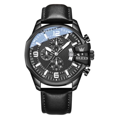 Image of OLEVS Mens Watch Fashion Simple Casual Chronograph Big Face Watches for Men