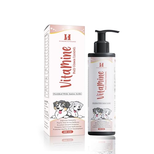 Image of Humane & Hound VitaMine Multi-Vitamin Essential Tonic for Dogs & Cats - Daily Multivitamin Supplement for Energy, Immunity, Healthy Skin & Coat - Supports Growth & Overall Health - 200 ML