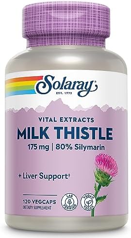 Solaray Milk Thistle Extract Supplement, 175mg, 120 Count