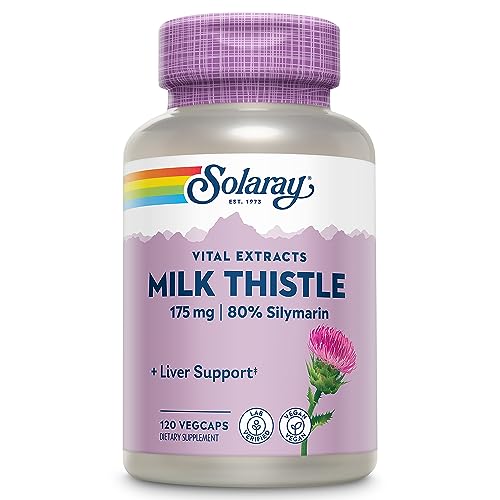 SOLARAY Milk Thistle Seed Extract 175mg Antioxidant Intended to Help Support a Normal, Healthy Liver