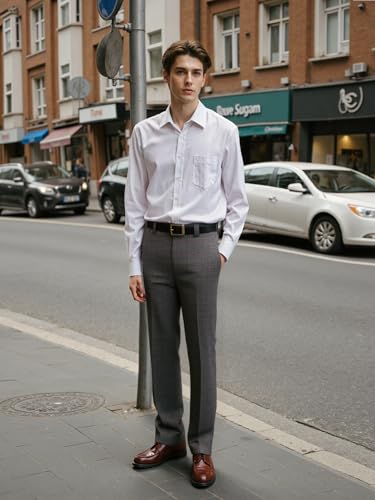 Mens Pants Tweed Herringbone Checked Vintage Dress Pant Trousers Regular Fit Suit Pants2