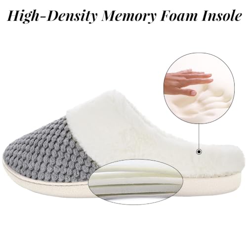 VONMAY Women's Slip On Fuzzy House Slippers with Memory Foam Coral Fleece - image 3