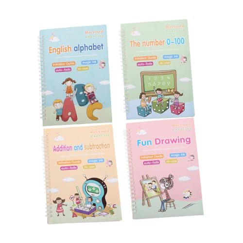 WEKAMOS 幼児向け溝付き書字練習帳 用英語ライティング練習帳 耐久素材使用 学習用書き方トレーニングツール