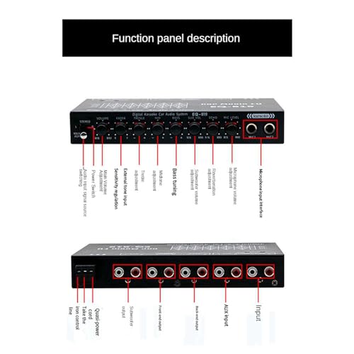 Égaliseur paramétrique de voiture EQ-819 filtre audio multifonction