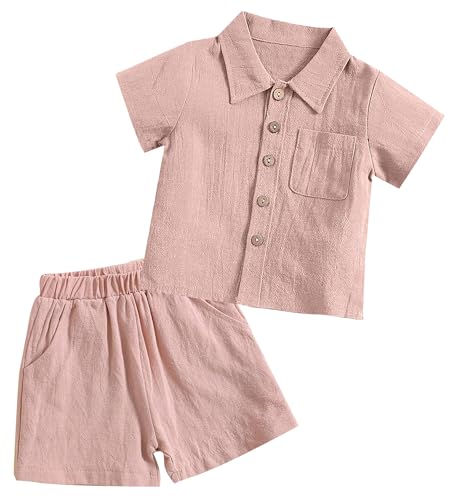 Ropa de algodón para niño que alivia el calor: traje de verano infantil Happy Cherry de lino