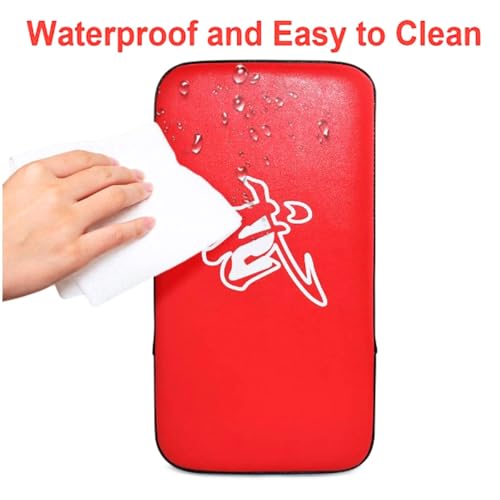 Image of TLBTEK Taekwondo Kick Shield - Muay Thai MMA Karate Kickboxing Training Pads - Curved Leather Strike Shield
