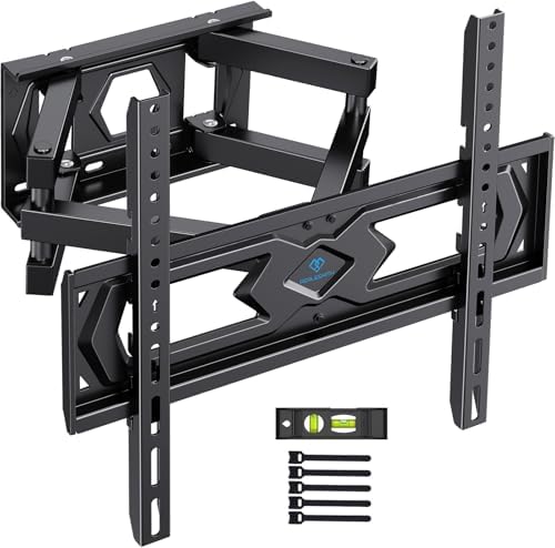 PERLESMITH TV Wall Bracket, Swivel Tilt Wall Mount for 26-70 Inch Flat & Curved TVs up to 45kg, Max. VESA 400x400mm - View 3