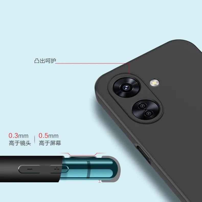 Image of Spazy Case Redmi 13C 5G Back Cover Soft Silicone Shockproof Slim Back case Cover with Anti Dust Plugs for Redmi 13C 5G -Black
