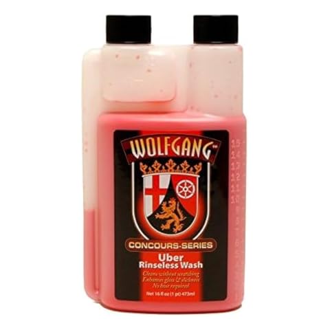 WOLFGANG CONCOURS SERIES Uber Rinseless Wash - Concentrated Formula, 4-in-1 Solution, Water-Soluble Rinse-Free Automotive Wash Liquid, 16 Oz. Cover