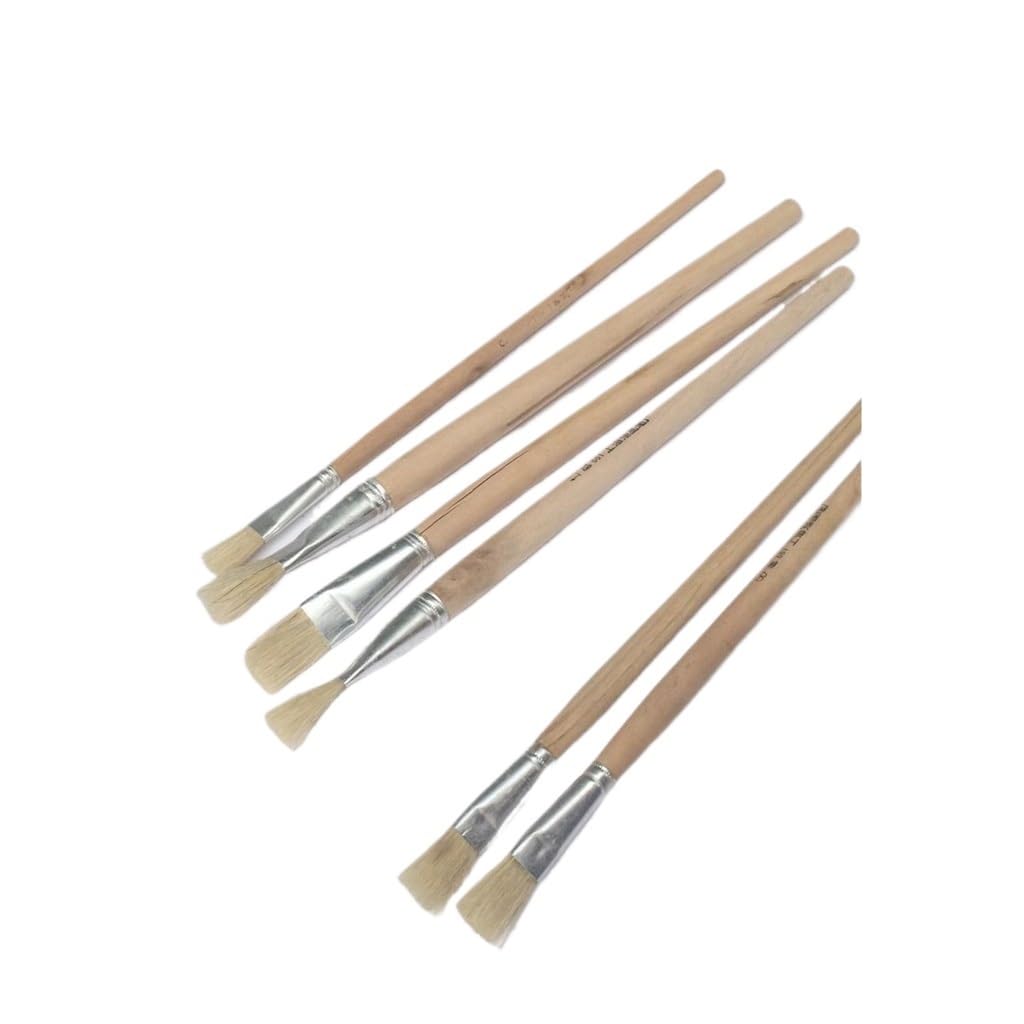 XBTGS White Pole Oil Paintbrush White Pole Line 1-12 Line Setole Oil Paintbrush Set, Log Color-As Show, Log Color-As Show-As Show